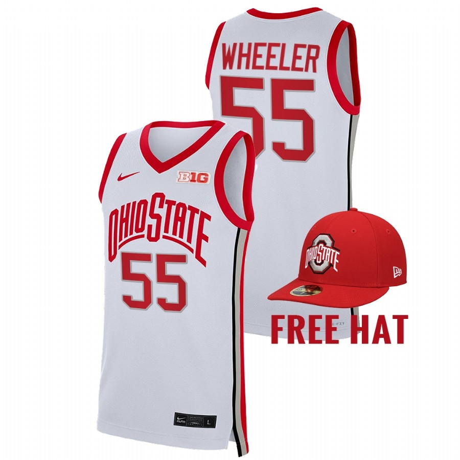 Ohio State Buckeyes Men's NCAA Jamari Wheeler #55 Wheeler 2021-22 Free Hat College Basketball Jersey UYD4149FT